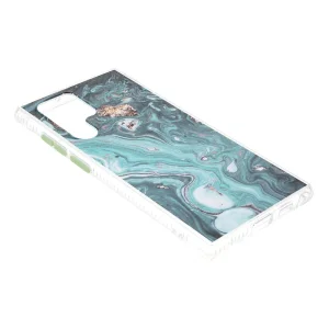 Силиконов калъф Marble за Samsung Galaxy S22 Ultra 5G, Зелен 4