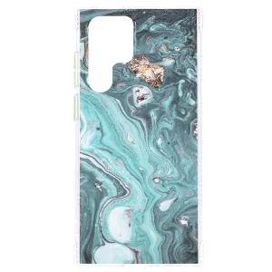 Силиконов калъф Marble за Samsung Galaxy S22 Ultra 5G, Зелен