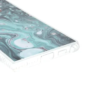 Силиконов калъф Marble за Samsung Galaxy S22 Ultra 5G, Зелен 5