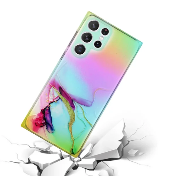 Силиконов калъф Marble за Samsung Galaxy S22 Ultra 5G, Зелен 2