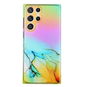 Силиконов калъф Marble за Samsung Galaxy S22 Ultra 5G, Жълт