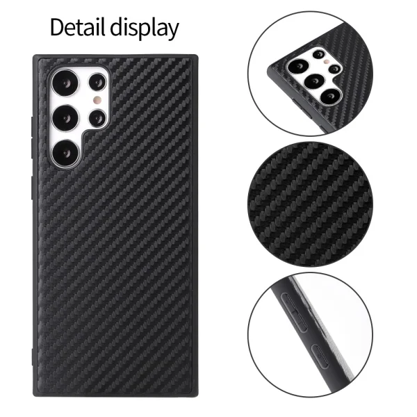 Shockproof case Fiber Texture for Samsung Galaxy S22 Ultra 5G, Black 2