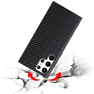 Shockproof case Fiber Texture for Samsung Galaxy S22 Ultra 5G, Black 3