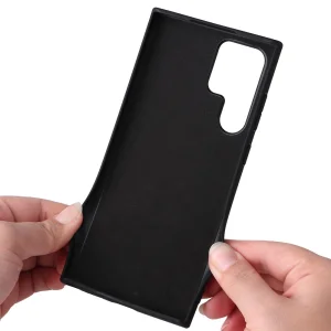 Shockproof case Fiber Texture for Samsung Galaxy S22 Ultra 5G, Black 5