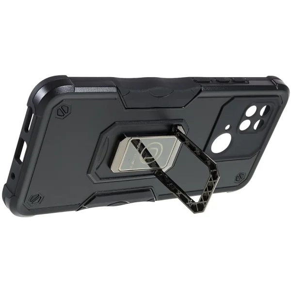 Shockproof Kickstand Ring case for Xiaomi Redmi 10C, Black 2