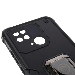 Shockproof Kickstand Ring case for Xiaomi Redmi 10C, Black 5