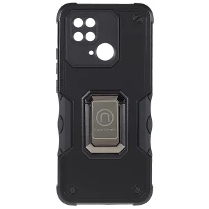 Удароустойчив калъф Kickstand Ring за Xiaomi Redmi 10C, Черен