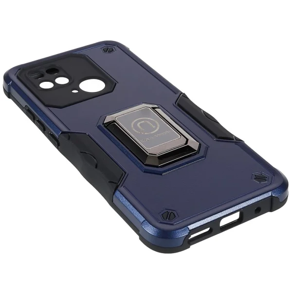 Удароустойчив калъф Kickstand Ring за Xiaomi Redmi 10C, Син 6