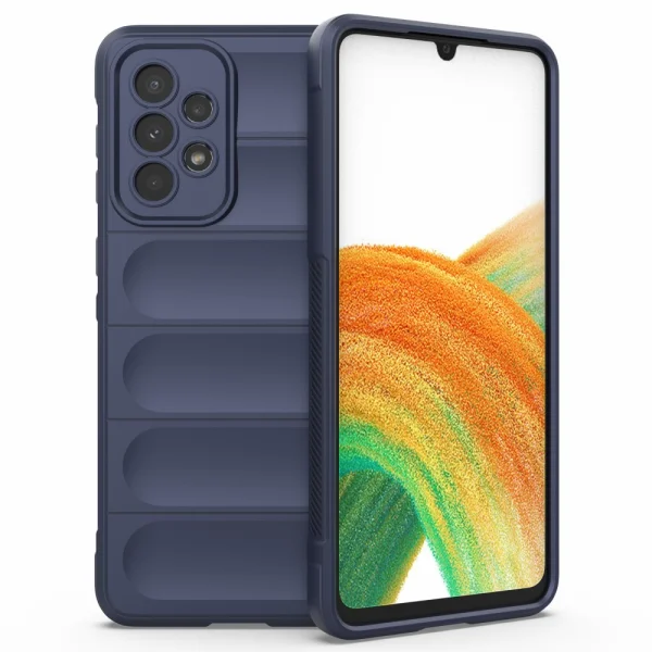 Силиконов калъф Wear-resistant за Samsung Galaxy A33 5G, Тъмно син 1