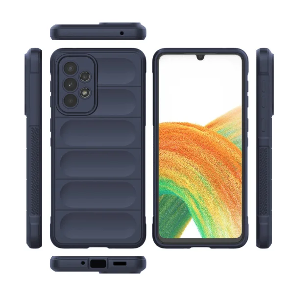 Силиконов калъф Wear-resistant за Samsung Galaxy A33 5G, Тъмно син 4