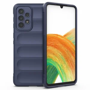 Силиконов калъф Wear-resistant за Samsung Galaxy A33 5G, Тъмно син