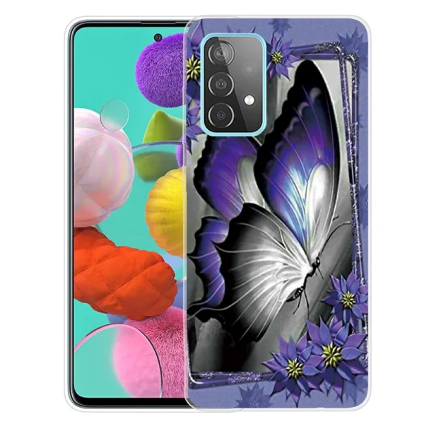 Силиконов гръб за Samsung Galaxy A33 5G, Лилава пеперуда 1