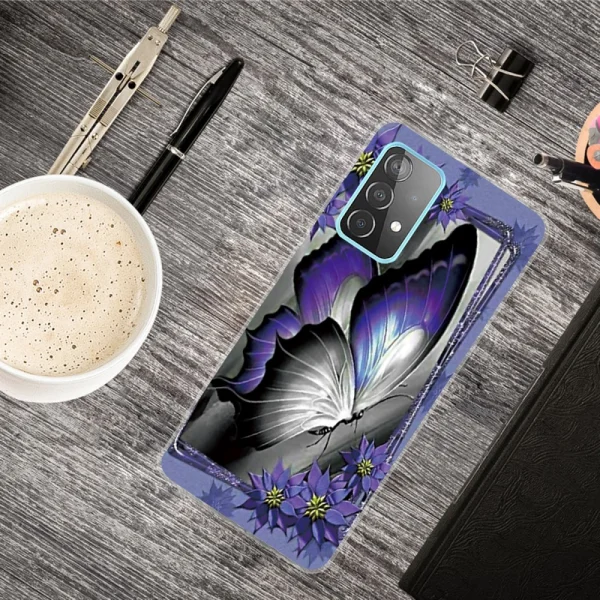 Силиконов гръб за Samsung Galaxy A33 5G, Лилава пеперуда 4