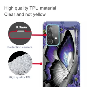 Силиконов гръб за Samsung Galaxy A33 5G, Лилава пеперуда 3