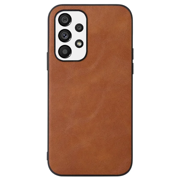 Удароустойчив гръб Leather Coated за Samsung Galaxy A33 5G, Кафяв 1