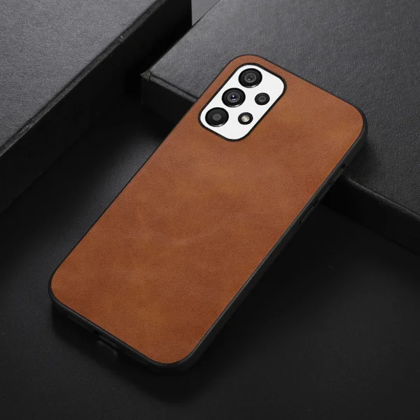 Удароустойчив гръб Leather Coated за Samsung Galaxy A33 5G, Кафяв 2