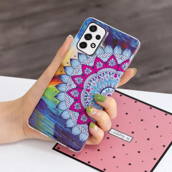 Силиконов калъф за Samsung Galaxy A33 5G, Цветна мандала- фосфоресцентен 5