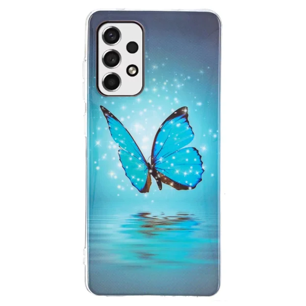 Силиконов калъф за Samsung Galaxy A33 5G, Синя пеперуда - фосфоресцентен 2
