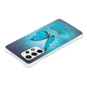 Силиконов калъф за Samsung Galaxy A33 5G, Синя пеперуда - фосфоресцентен 3
