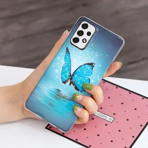 Силиконов калъф за Samsung Galaxy A33 5G, Синя пеперуда - фосфоресцентен 5