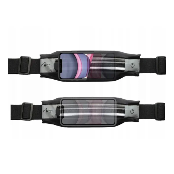 Спортен калъф за кръста APS-01B, Светещ, Черен 2