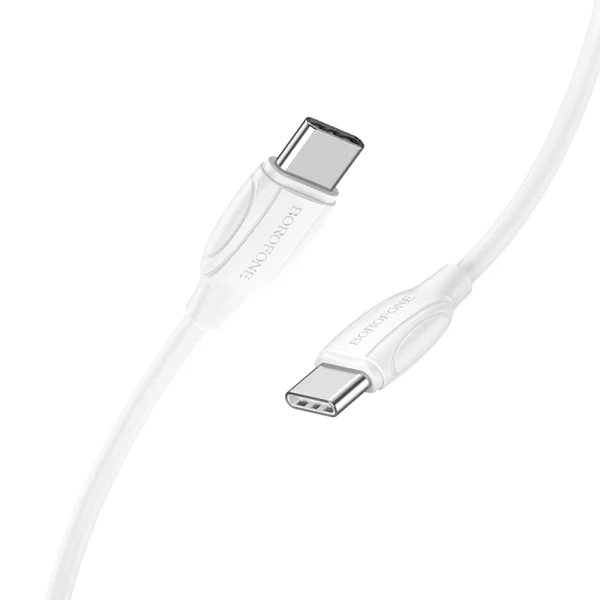 Кабел Borofone BX19 Double, Speed, от Type C към Type C, PD, 60W, 3A, Бял 2