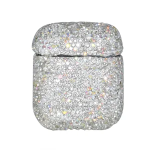 Plastic Case Diamonds for Airpods with buckle, Silver