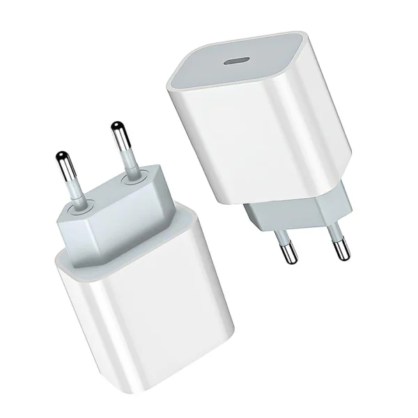 Charger Prestico F8S, 220V, USB-C, with USB-C to USB-C cable, 20W, PD, White 4