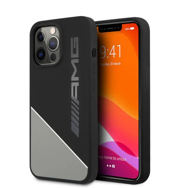 AMG Liquid Case for iPhone 13 Pro, Black-Gray 3