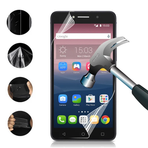 Anti Shock hydrogel protector for Alcatel Pixi 4, front full 1