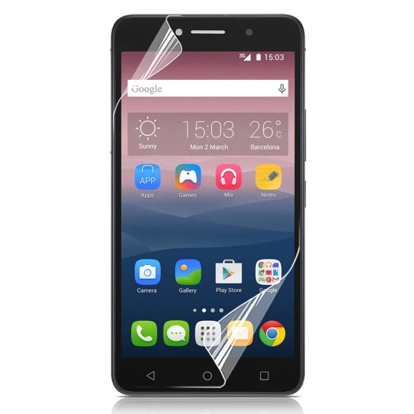 Anti Shock hydrogel protector for Alcatel Pixi 4, front full 2