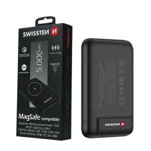 Универсална външна батерия SWISSTEN, FOR IPHONE 12, 12 PRO, 12 PRO MAX, 13, 13 MINI, 13 PRO MAX, 5000mAh, Черен