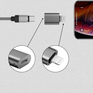 Преходник SWISSTEN, Lightning (M) към USB-C (F), черен 3