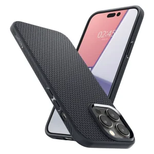 Shockproof Case Spigen Liquid Air for iPhone 14 Pro Max, ACS04813, Matte, Black 4