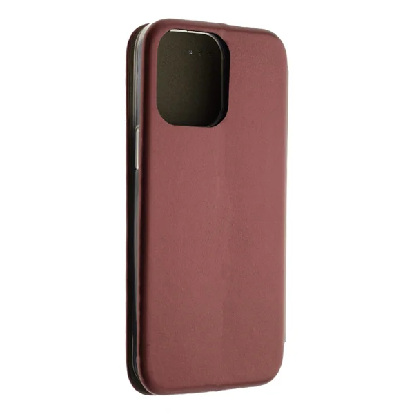 Калъф Тефтер ELEGANCE за iPhone 14 Pro, бордо 2