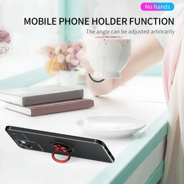 Ring Magnetic Silicone Case for Realme C30 4G, Black 3