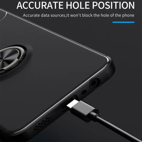Ring Magnetic Silicone Case for Realme C30 4G, Black 6