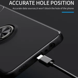Ring Magnetic Silicone Case for Realme C30 4G, Black 6