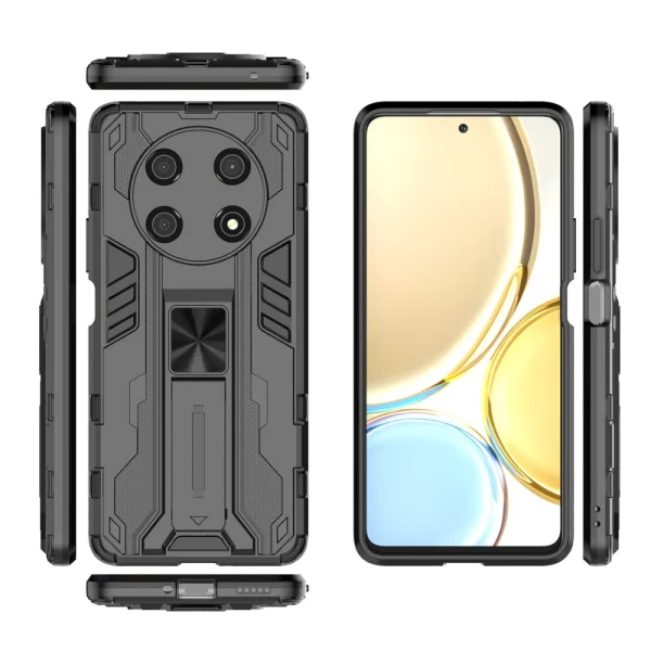 Удароустойчив гръб Vertical Kickstand за Honor X30 / X9 5G / Magic 4 Lite 5G, черен 3