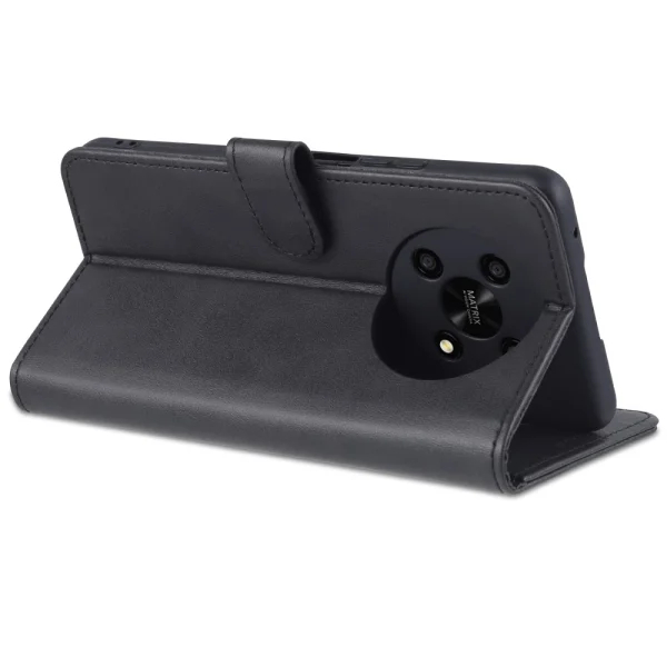 AZNS Leather Wallet Case for Honor X30 / X9 5G / Magic 4 Lite 5G, black 5