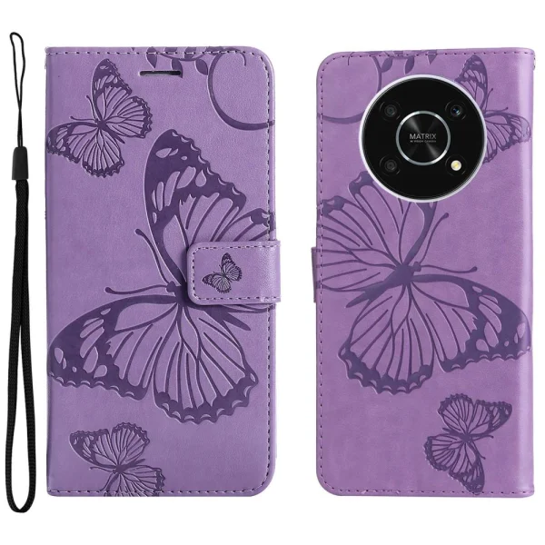 Калъф Тефтер Butterfly за Honor X9 5G/X30 5G/Magic 4 Lite 5G, лилав 1