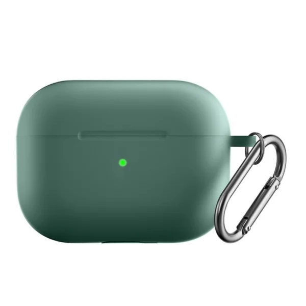 Силиконов калъф Anti-drop за слушалки AirPods Pro 2, Тъмно зелен 2