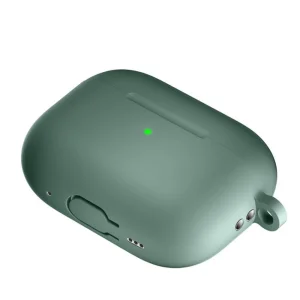 Силиконов калъф Anti-drop за слушалки AirPods Pro 2, Тъмно зелен 4