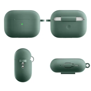 Силиконов калъф Anti-drop за слушалки AirPods Pro 2, Тъмно зелен 5