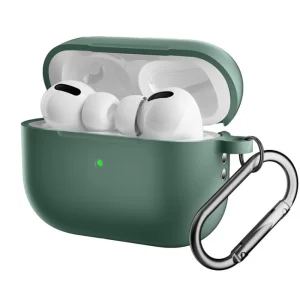Силиконов калъф Anti-drop за слушалки AirPods Pro 2, Тъмно зелен
