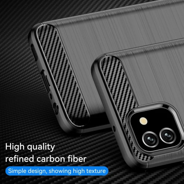 Силиконов Калъф Carbon за Samsung Galaxy A03, черен 2