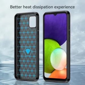 Силиконов Калъф Carbon за Samsung Galaxy A03, черен 4