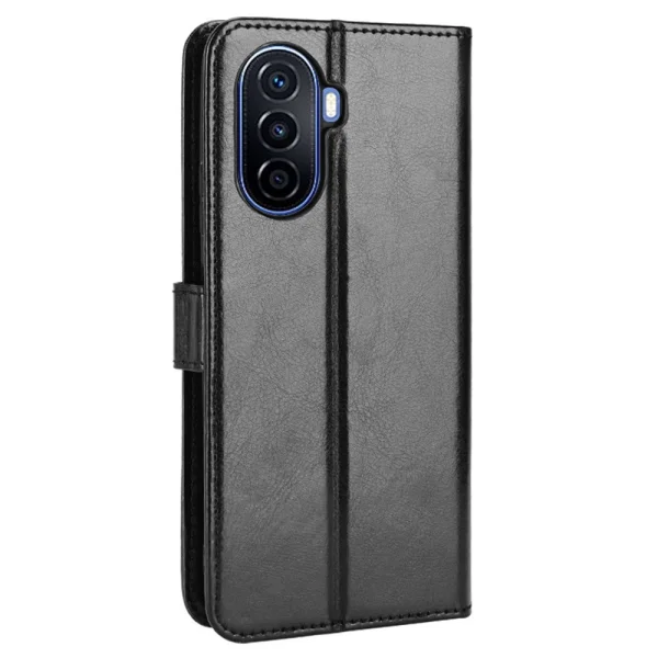 Калъф Тефтер Crazy Horse за Huawei nova Y70 4G / nova Y70 Plus 4G, черен 6