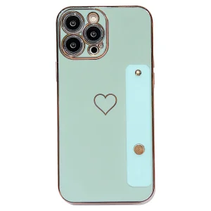 Силиконов калъф Heart за iPhone 13 Pro, Мента