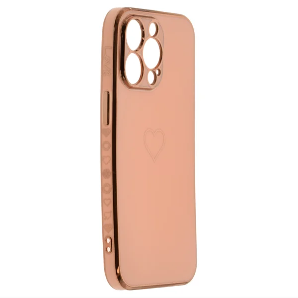 Silicone Case Heart for iPhone 13 Pro, Pink 1